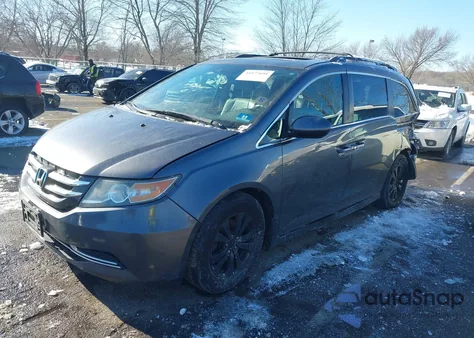 2014 Honda Odyssey Ex-L from USA, damaged, VIN 5FNRL5H65EB008494